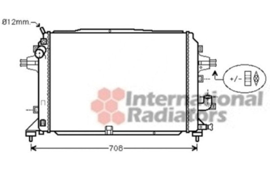 Radiator, engine cooling 37002489 Van Wezel, Image 3