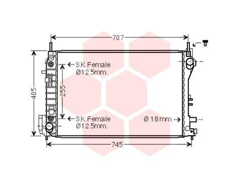 Radiator, engine cooling 37002559 International Radiators, Image 2