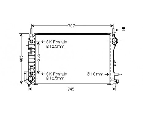 Radiator, engine cooling 37002559 International Radiators