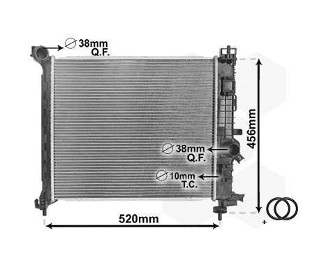 Radiator, engine cooling 37002562 International Radiators Plus, Image 2