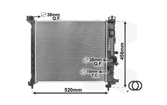 Radiator, engine cooling 37002562 International Radiators Plus, Image 2