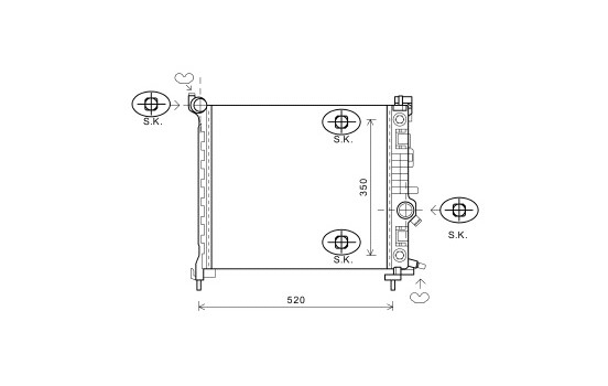Radiator, engine cooling 37002567 International Radiators