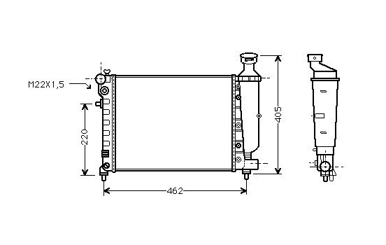 Radiator, engine cooling 40002012 International Radiators Plus