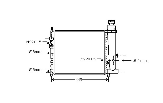 Radiator, engine cooling 40002073 International Radiators