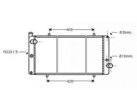 Radiator, engine cooling 40002111 International Radiators