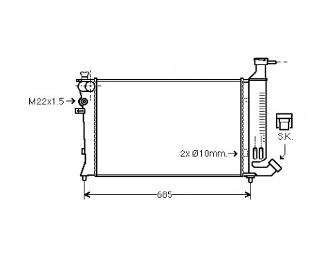 Radiator, engine cooling 40002136 International Radiators