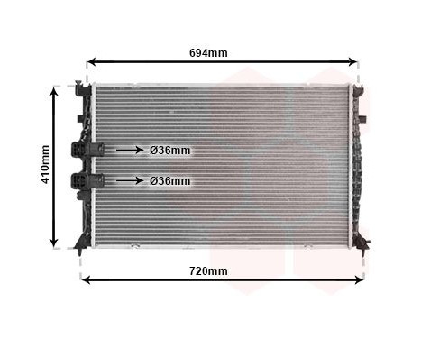 Radiator, engine cooling 40002176 International Radiators, Image 2