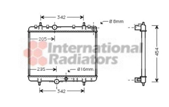 Radiator, engine cooling 40002220 International Radiators, Image 2
