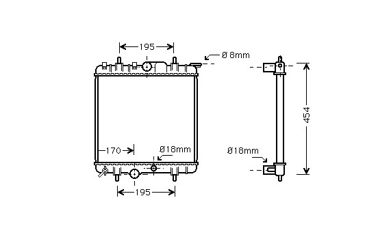 Radiator, engine cooling 40002224 International Radiators