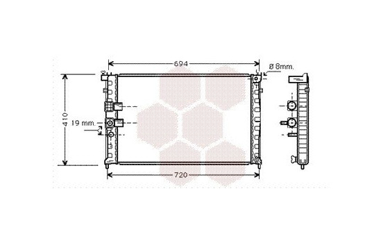 Radiator, engine cooling 40002232 International Radiators, Image 2