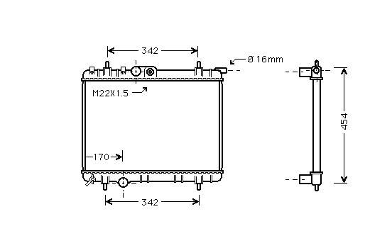 Radiator, engine cooling 40002244 International Radiators