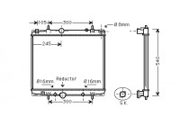 Radiator, engine cooling 40002275 International Radiators