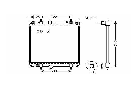 Radiator, engine cooling 40002277 International Radiators
