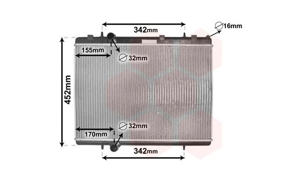 Radiator, engine cooling 40002281 International Radiators, Image 2