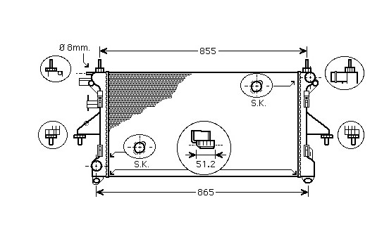 Radiator, engine cooling 40002308 International Radiators