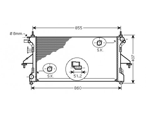 Radiator, engine cooling 40002309 International Radiators, Image 2