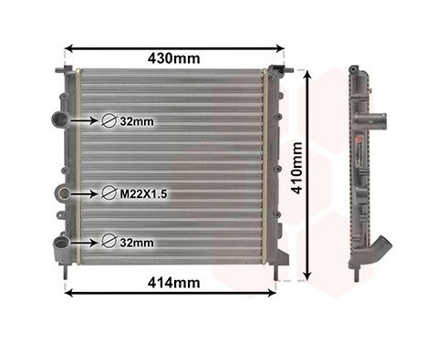 Radiator, engine cooling 43002260 International Radiators, Image 2