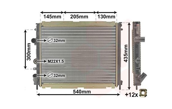 Radiator, engine cooling 43002267 International Radiators, Image 2