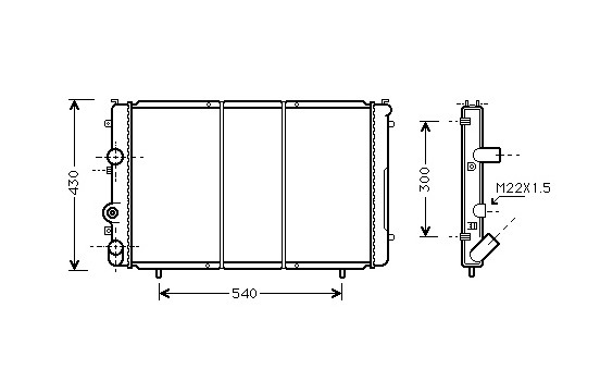 Radiator, engine cooling 43002274 International Radiators