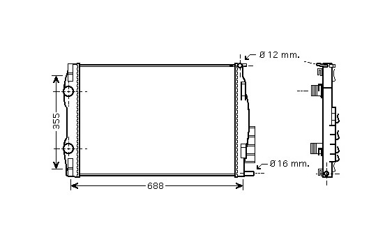 Radiator, engine cooling 43002387 International Radiators