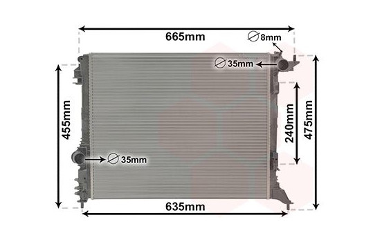Radiator, engine cooling 43012709 International Radiators
