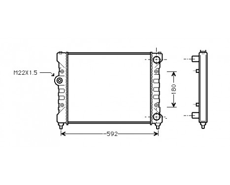 Radiator, engine cooling 49002024 International Radiators