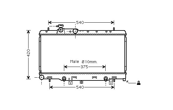 Radiator, engine cooling 51002053 International Radiators