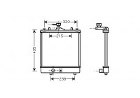 Radiator, engine cooling 52002061 International Radiators