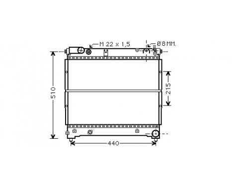 Radiator, engine cooling 52002070 International Radiators