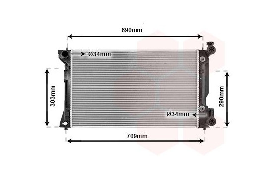 Radiator, engine cooling 53002293 International Radiators, Image 2