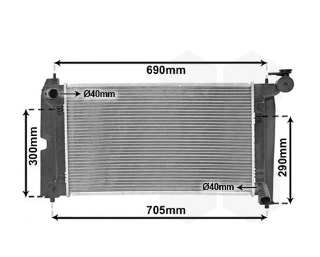 Radiator, engine cooling 53002302 International Radiators, Image 2