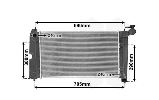 Radiator, engine cooling 53002302 International Radiators, Image 2