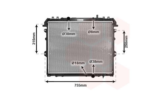 Radiator, engine cooling 53002432 International Radiators, Image 2