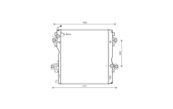 Radiator, engine cooling 53002603 Van Wezel