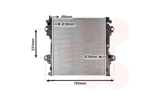 Radiator, engine cooling 53002604 International Radiators, Image 2