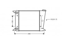 Radiator, engine cooling 58002001 International Radiators