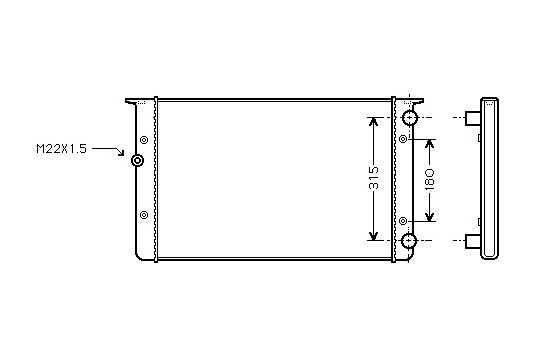 Radiator, engine cooling 58002105 International Radiators