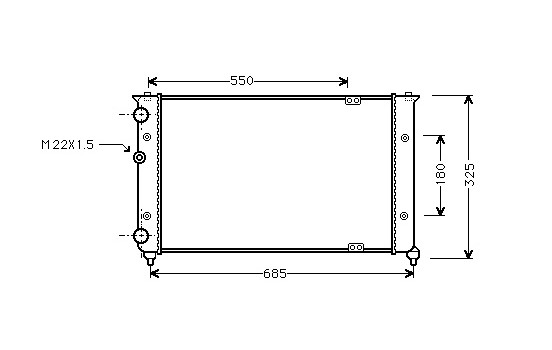 Radiator, engine cooling 58002156 International Radiators, Image 2