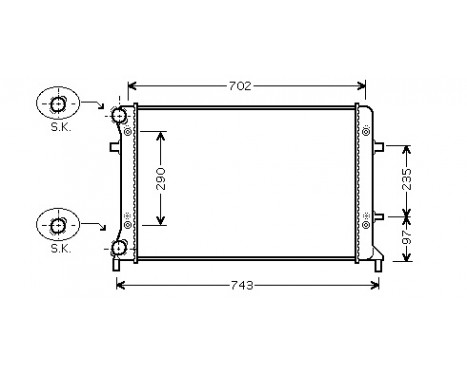 Radiator, engine cooling 58002228 International Radiators