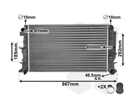 Radiator, engine cooling 58002271 International Radiators Plus, Image 2