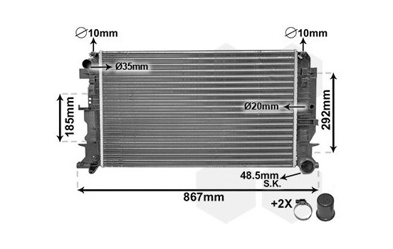 Radiator, engine cooling 58002271 International Radiators Plus, Image 2