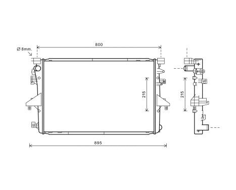 Radiator, engine cooling 58002317 International Radiators