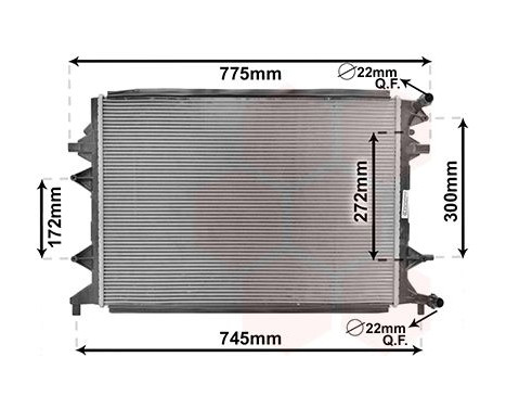 Radiator, engine cooling 58002370 International Radiators