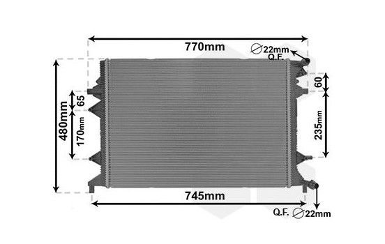 Radiator, engine cooling 58012714 International Radiators