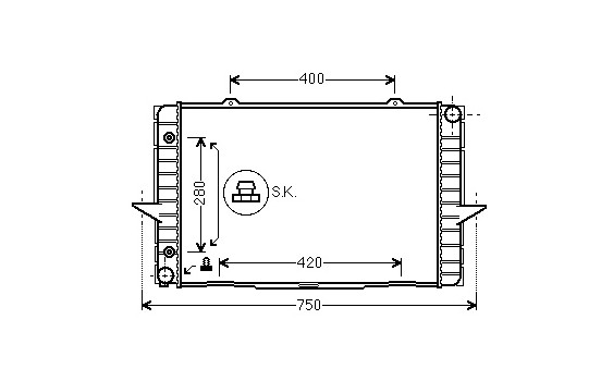 Radiator, engine cooling 59002064 International Radiators