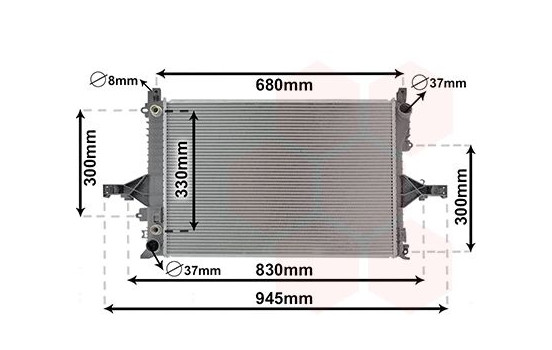Radiator, engine cooling 59002115 International Radiators, Image 2