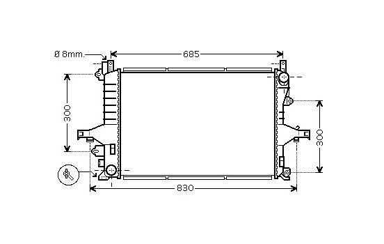 Radiator, engine cooling 59002116 International Radiators