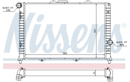 Radiator, engine cooling 60056 Nissens, Image 2