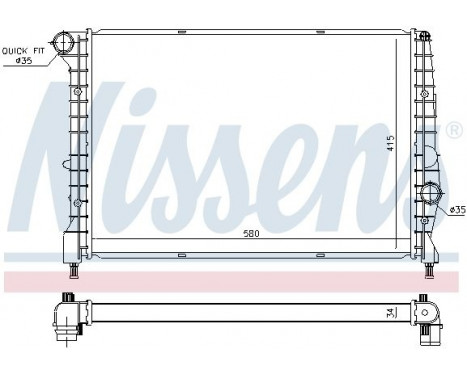 Radiator, engine cooling 60058 Nissens