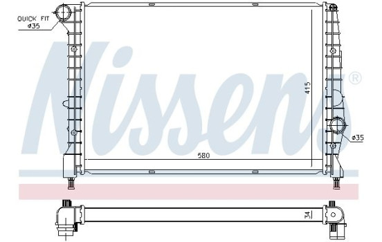 Radiator, engine cooling 60058 Nissens